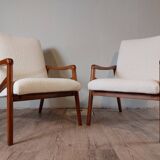 Pair of Jirì Jiroutek armchairs, Vintage Czech 1960s