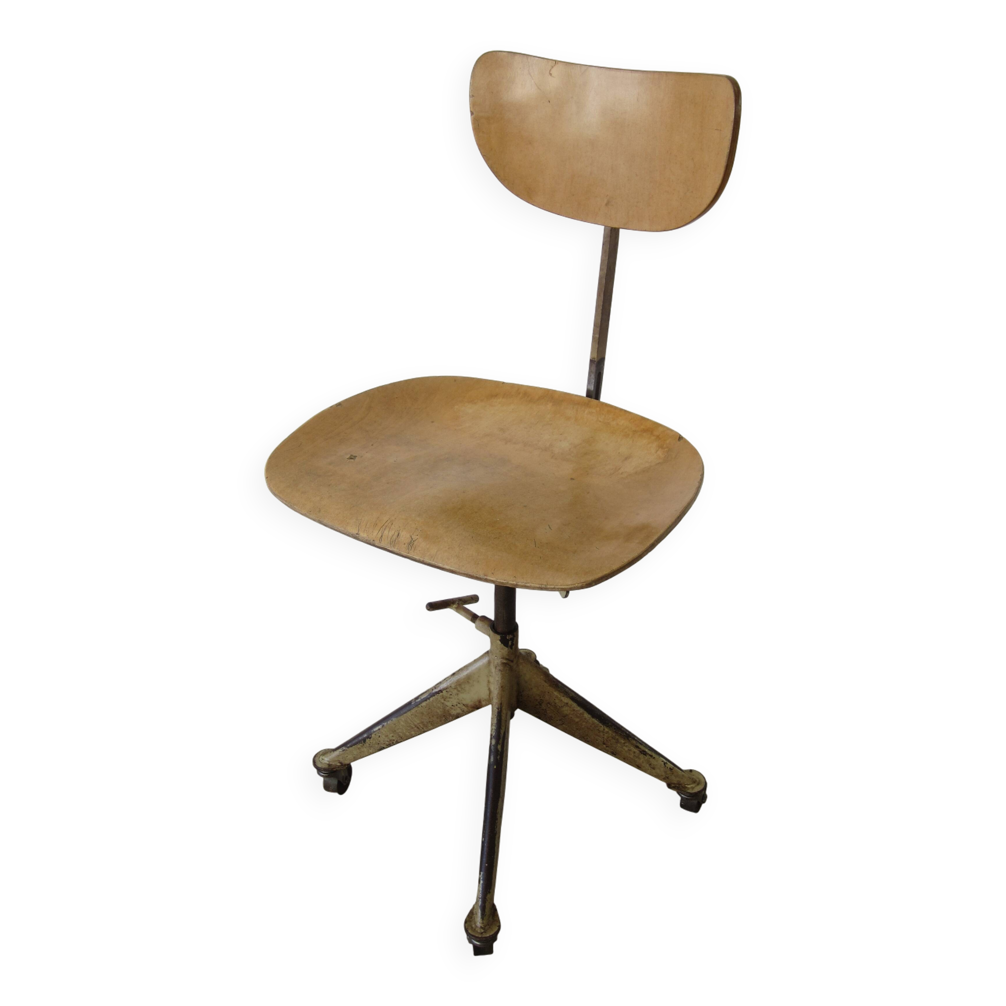 Chaise industrielle scandinave Odelberg & Olson, années 1940