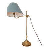 Lampe de bureau en laiton patiné, 19ème siècle