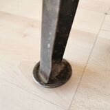 Tabouret de bar industriel vintage en bois et métal