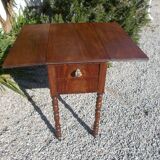 Antique victorian table, mahogany drop-leaf worktable, side table, circa 1880