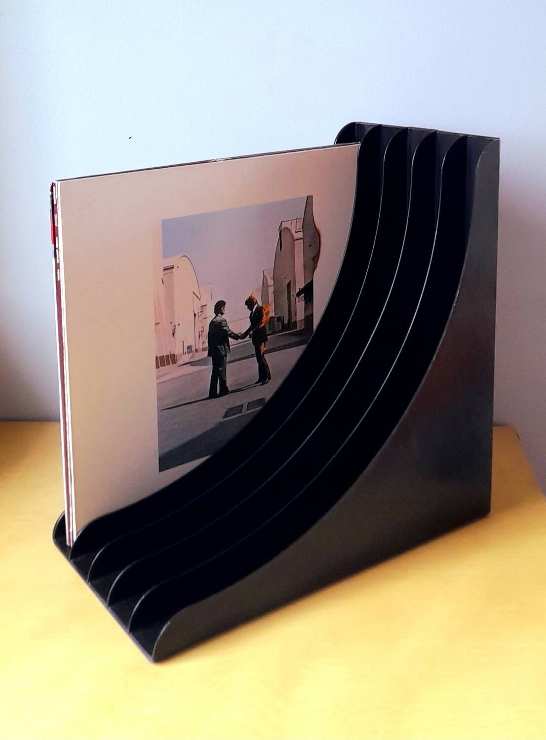 33 rpm vinyl rack Schweizer design 70s