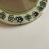 Incised ceramic mirror with flowers 1960