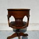 Milwaukee Chair Co. swivel office chair – leather and wood – circa