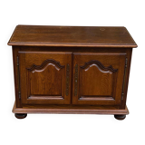 English solid wood low sideboard with 2 doors