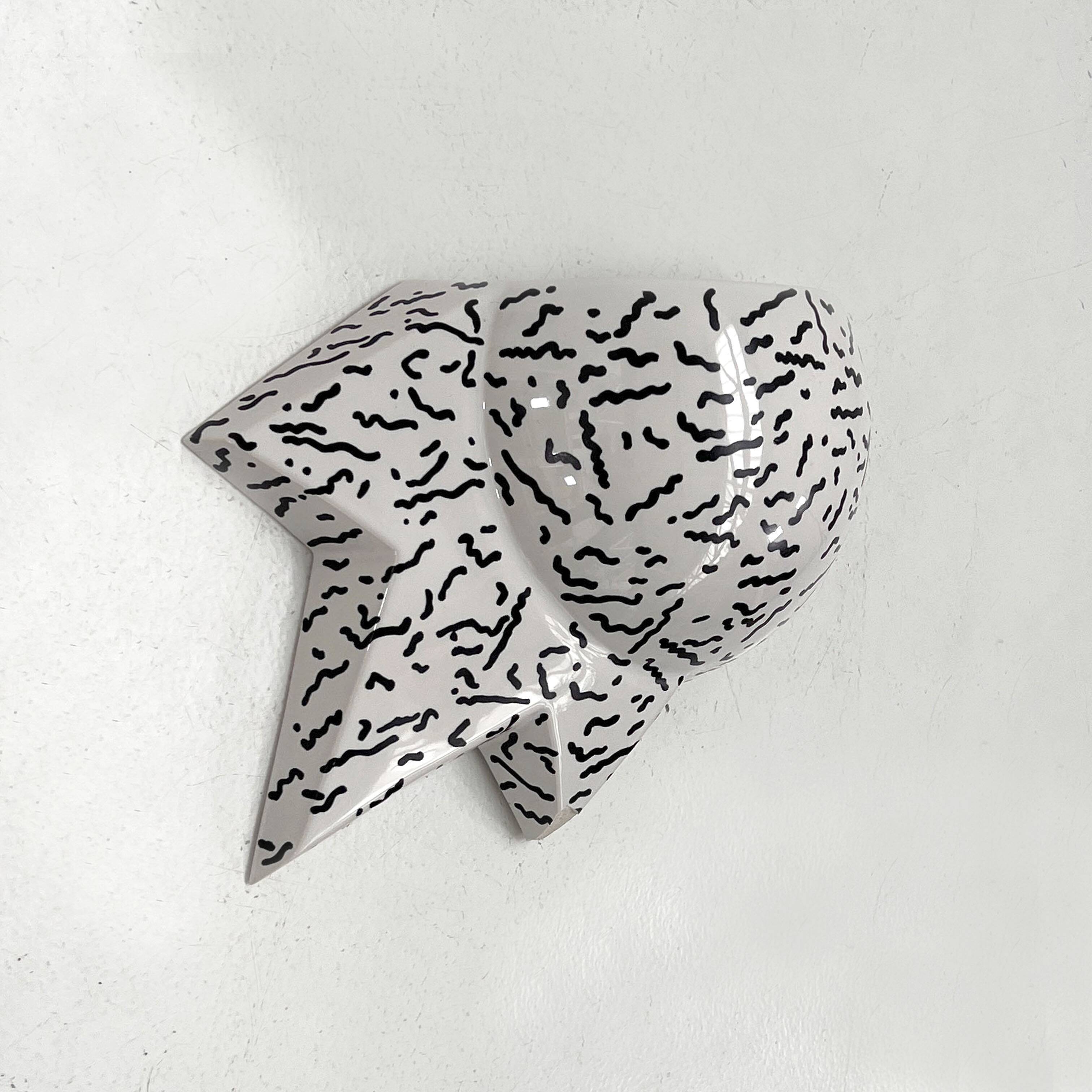 Applique postmoderne en céramique de Heide Warlamis, 1980