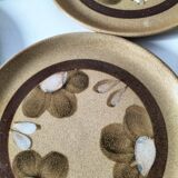 6 dessert plates in stoneware Atelier d’Art Lorraine Sarreguemines