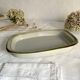 Rectangular stoneware dish, high-fired, Brenne pottery, 1970s-80s