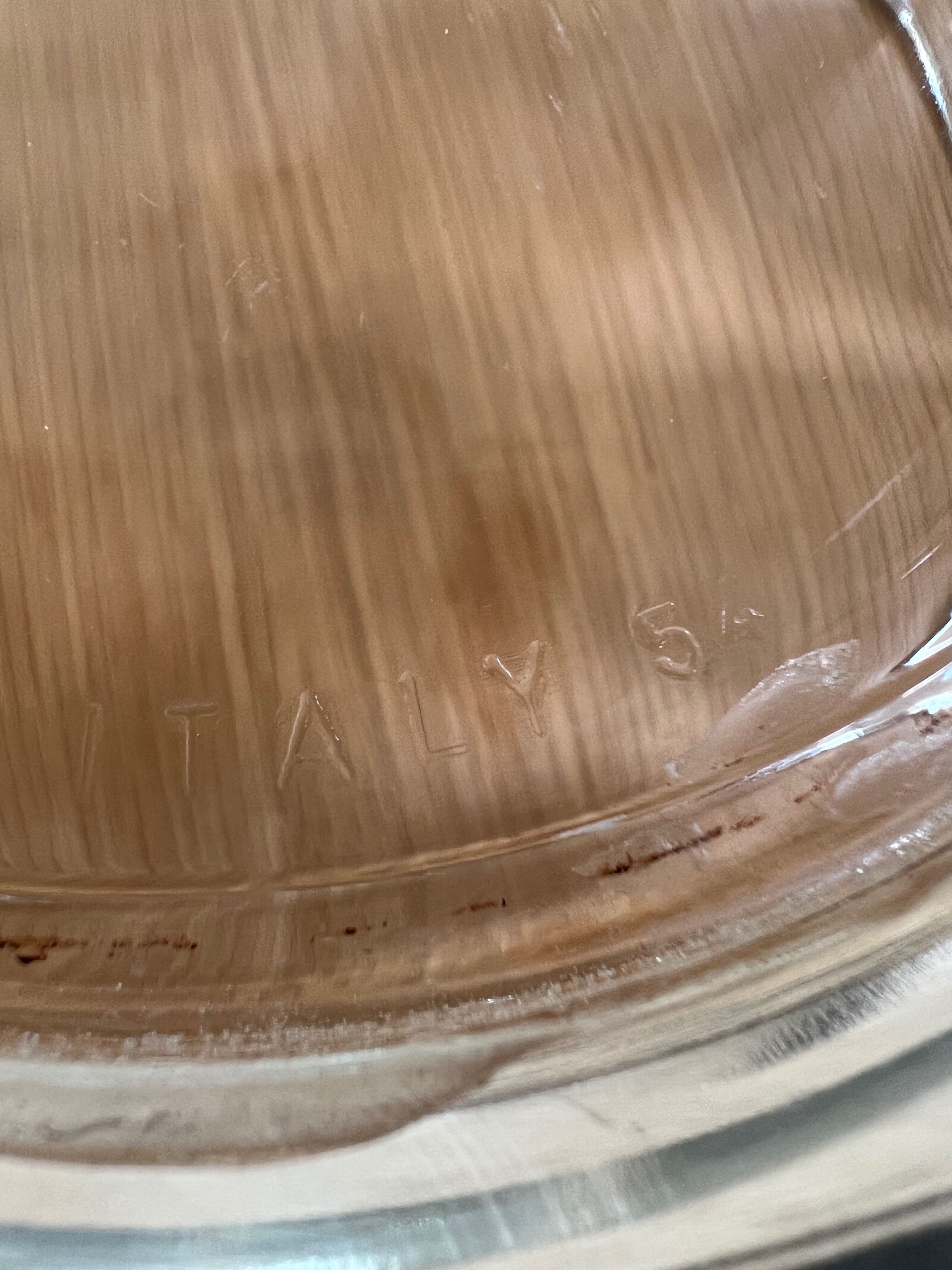 Cut crystal bowl, silver metal base