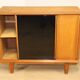 Vintage side table with sliding doors, 1960