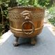 Large brass lion planter Art Nouveau