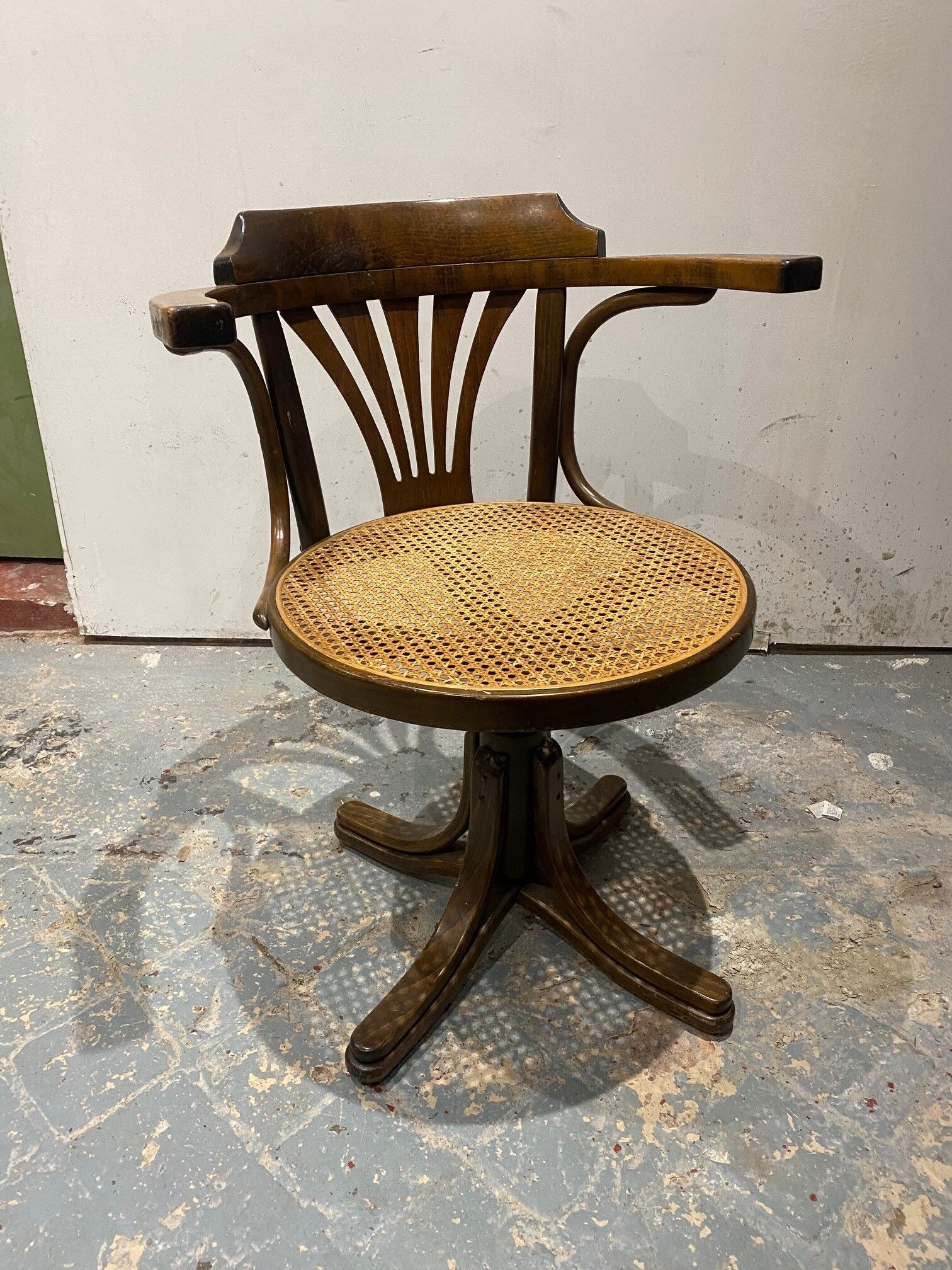 American office chair swivel wood and canning