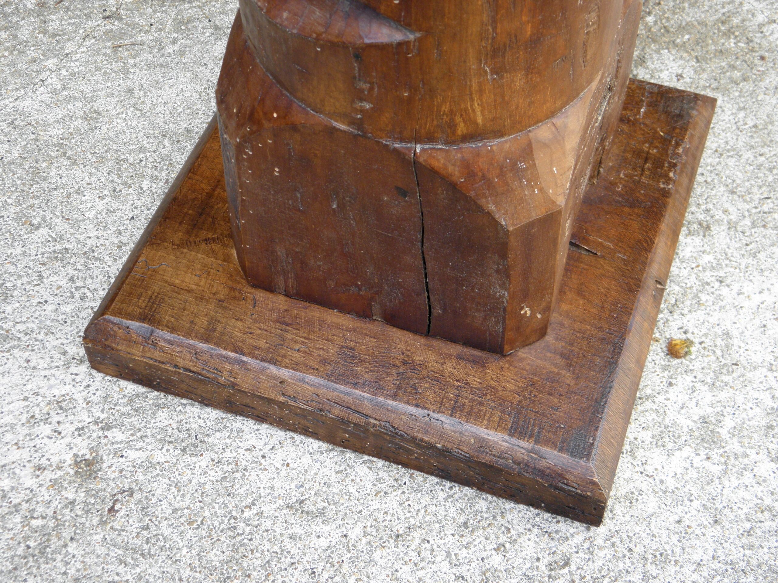 Oak church side table 83 cm