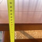 Console shelf in wood and wicker, colonial style.