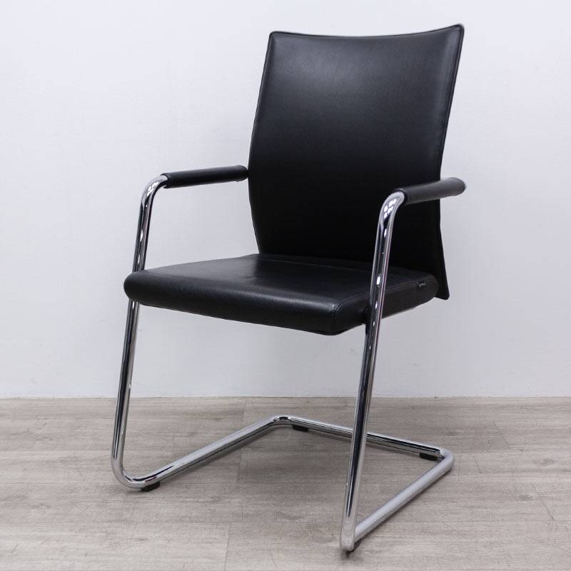 Grisberger Diagon Medium Black Leather Office Chair