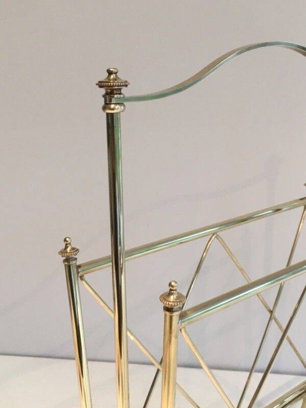 Brass magazine rack. Maison Jansen