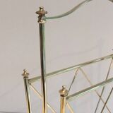 Brass magazine rack. Maison Jansen