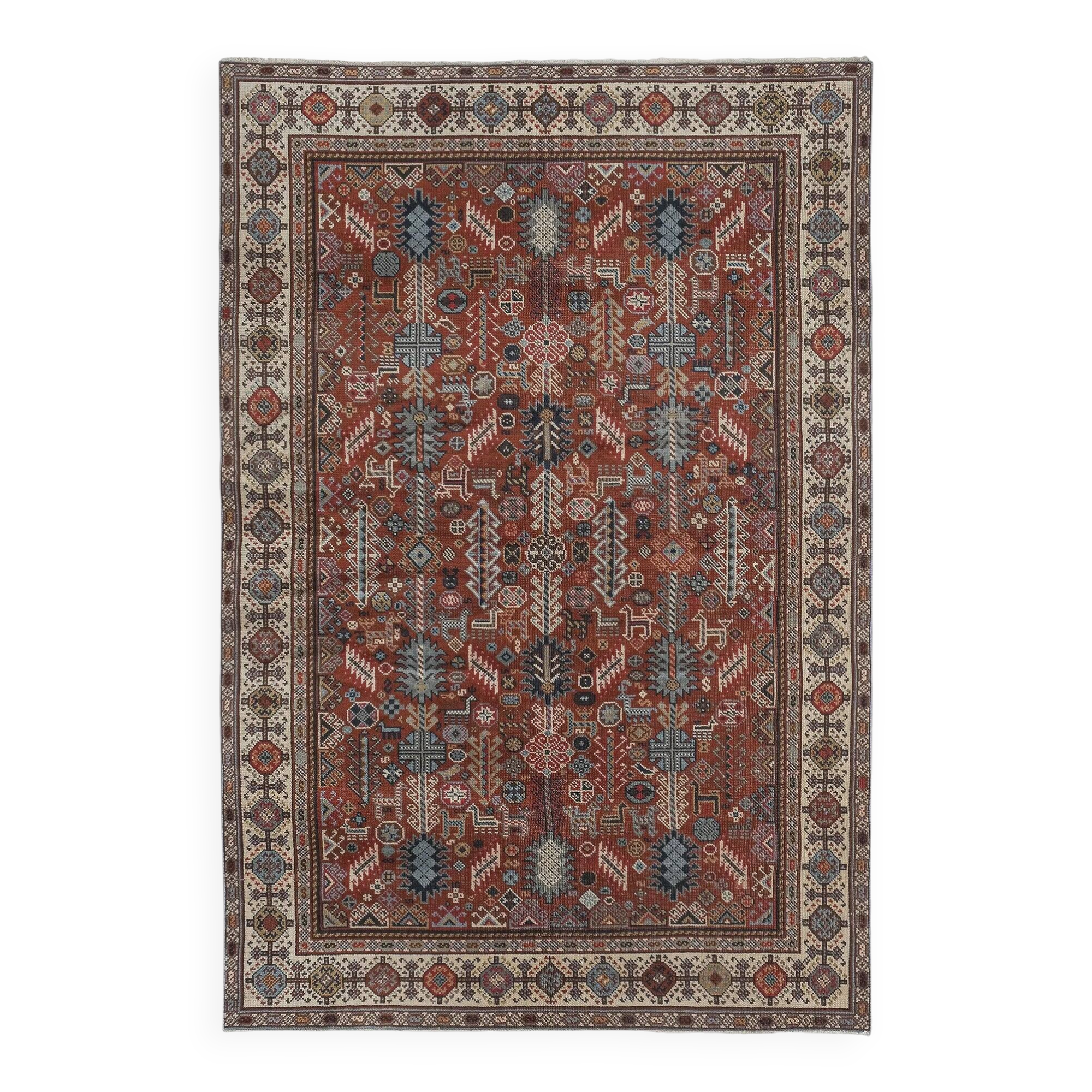 Vintage Turkish rug handmade 192x292 cm