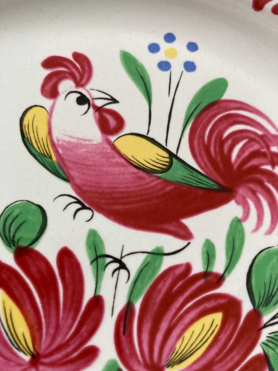 Rooster plate and St Clément basket