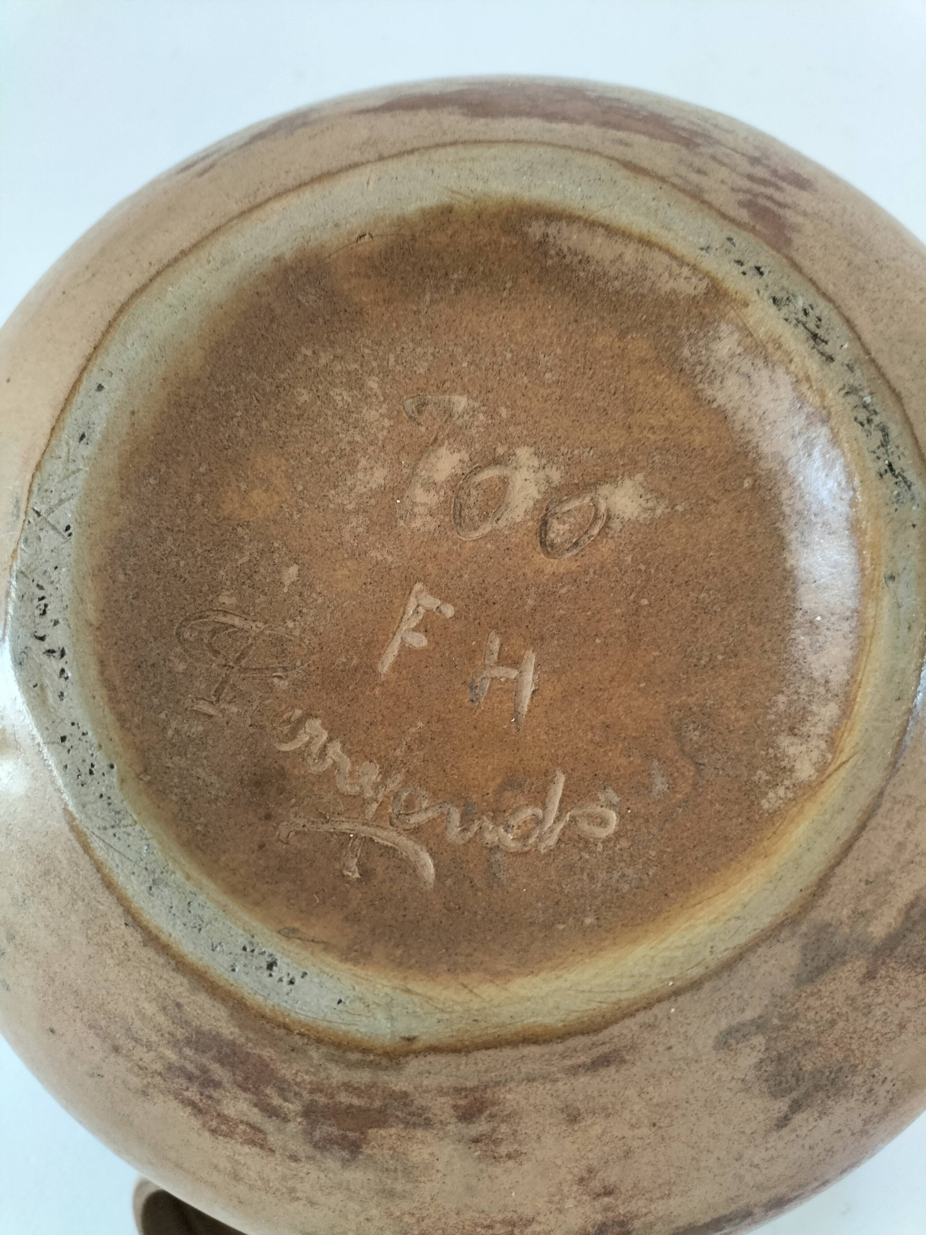 Grandet teapot in flamed stoneware Pierrefonds – Heraldic Faience