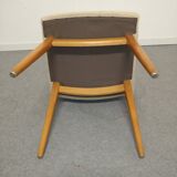 Pair of cocktail chairs in beech, Eastern Europe circa 1960.