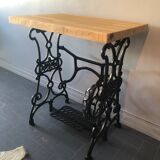 Ancient table, cast iron footing