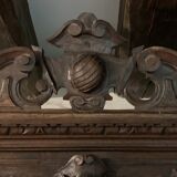 Half buffet-silver cabinet with 2 sections in the neo-Renaissance style, Henri II
