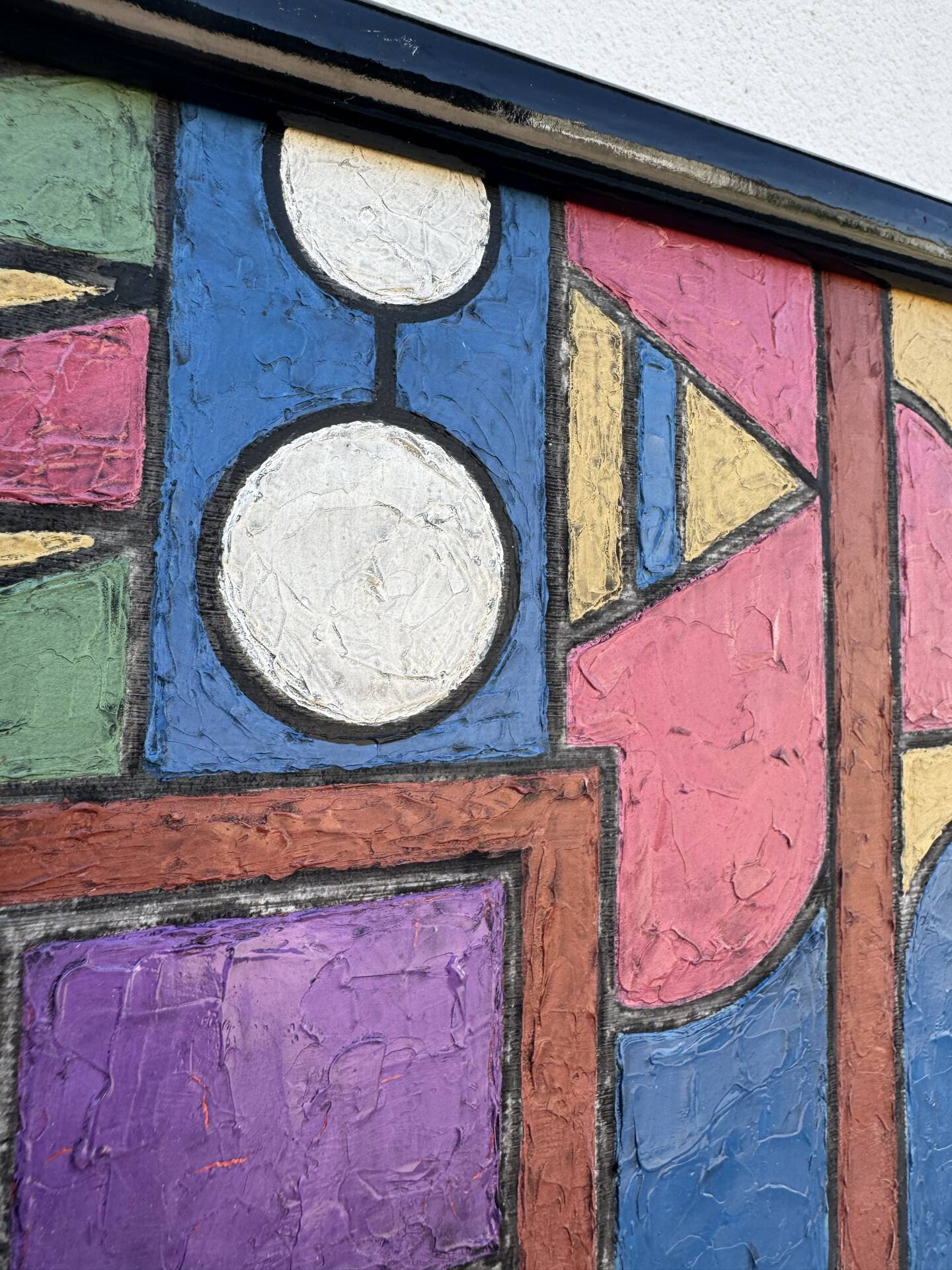 Tableau abstrait géométrique coloré