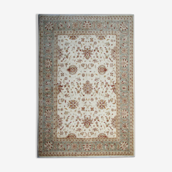 Tapis zielger crème ivoire tapis floral oriental tissé à la main 199x292cm