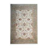 Large Ivory-cream Zielger Rug Handwoven Oriental Floral Carpet 199x292cm