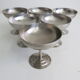 Set of six stainless steel ice cups by Letang Rémy