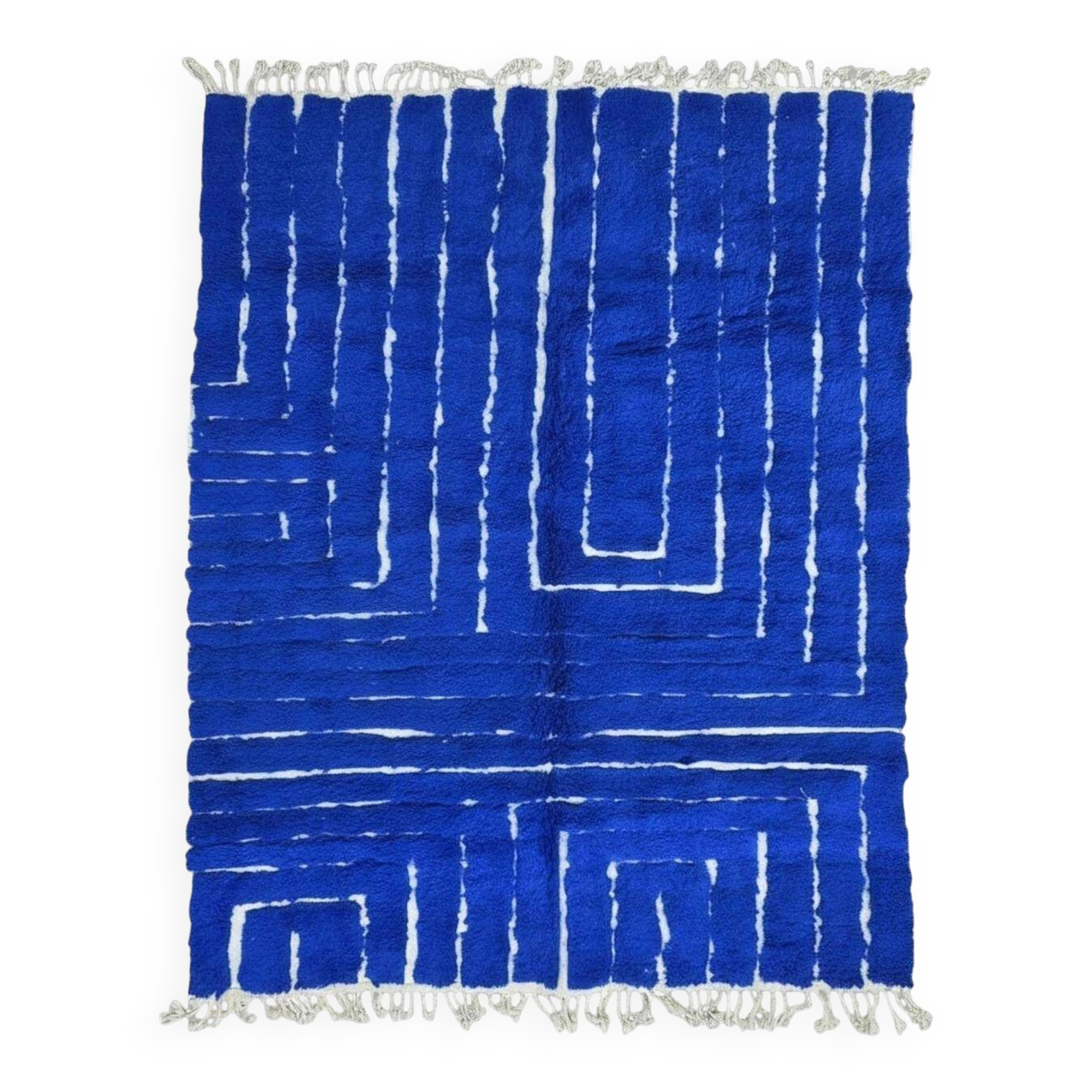 Tapis Bleu Contemporain - 300 x 237 cm