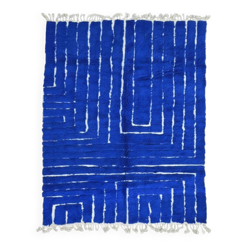 Tapis Bleu Contemporain - 300 x 237 cm