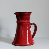 Handcrafted glazed terracotta pitcher