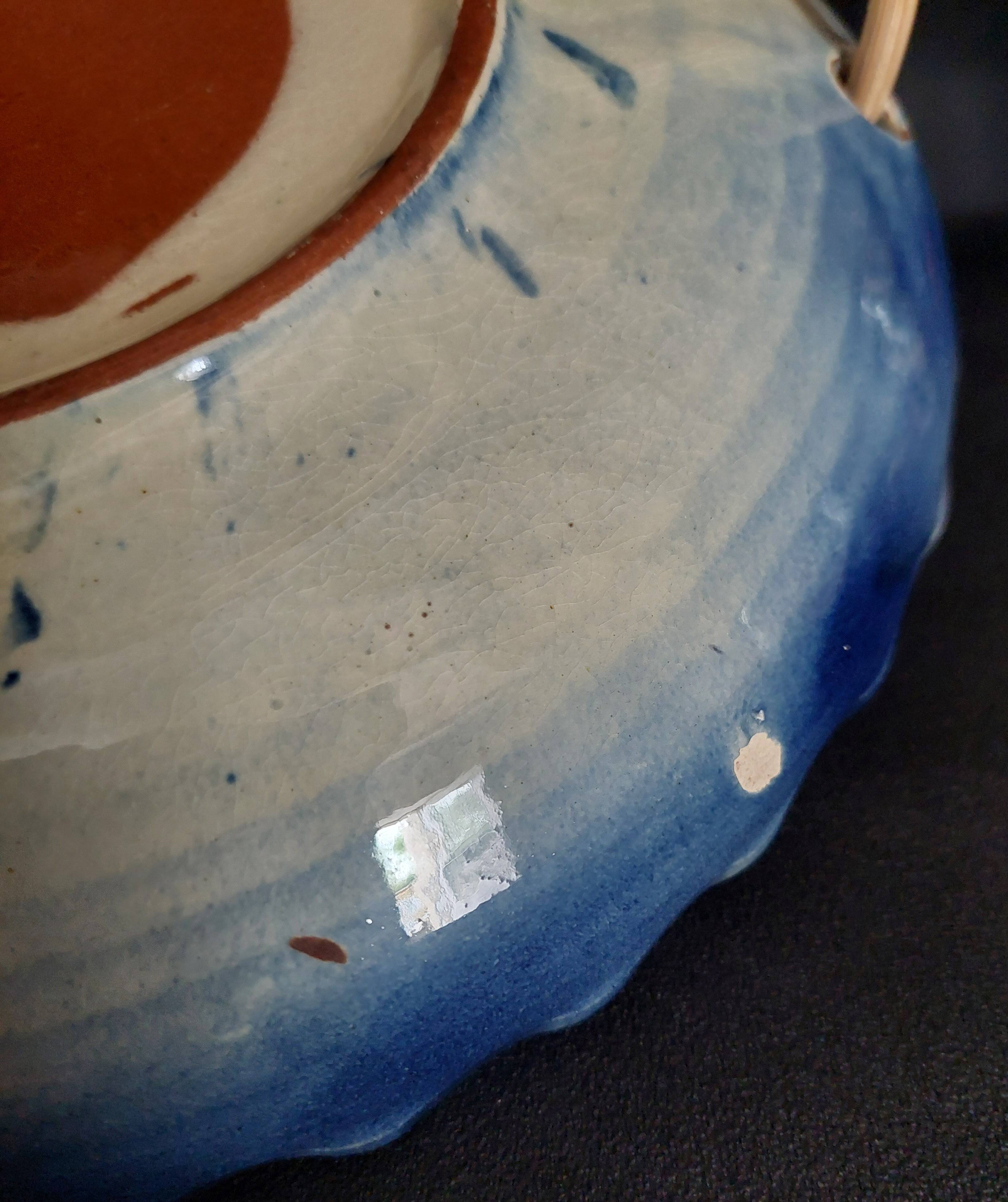 Vintage fruit bowl signed Pagric Spain 1980s