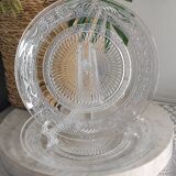Clear dessert plates