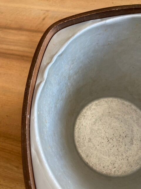Vintage champagne bucket / teak ice cream