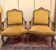 2 fauteuils Louis XV en noyer sculpté