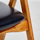 Model 71 oak dining chair by Henning Kjærnulf for Boltings