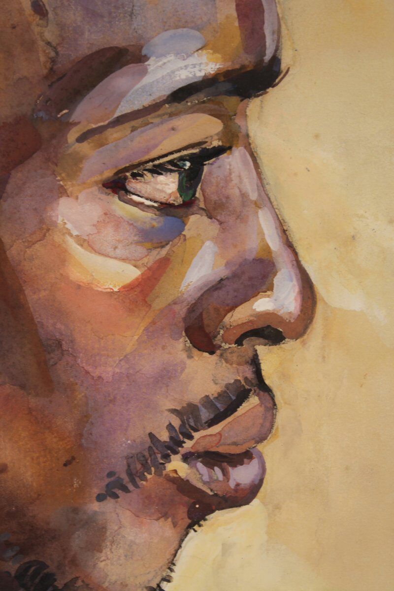 Portrait d'un Béninois par Pierre Matossy (1891-1969)
