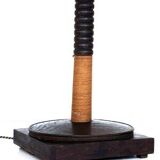 1920 Rationalist Rope wood Italian design Floor Lamp
