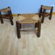 Set of three mulched stools