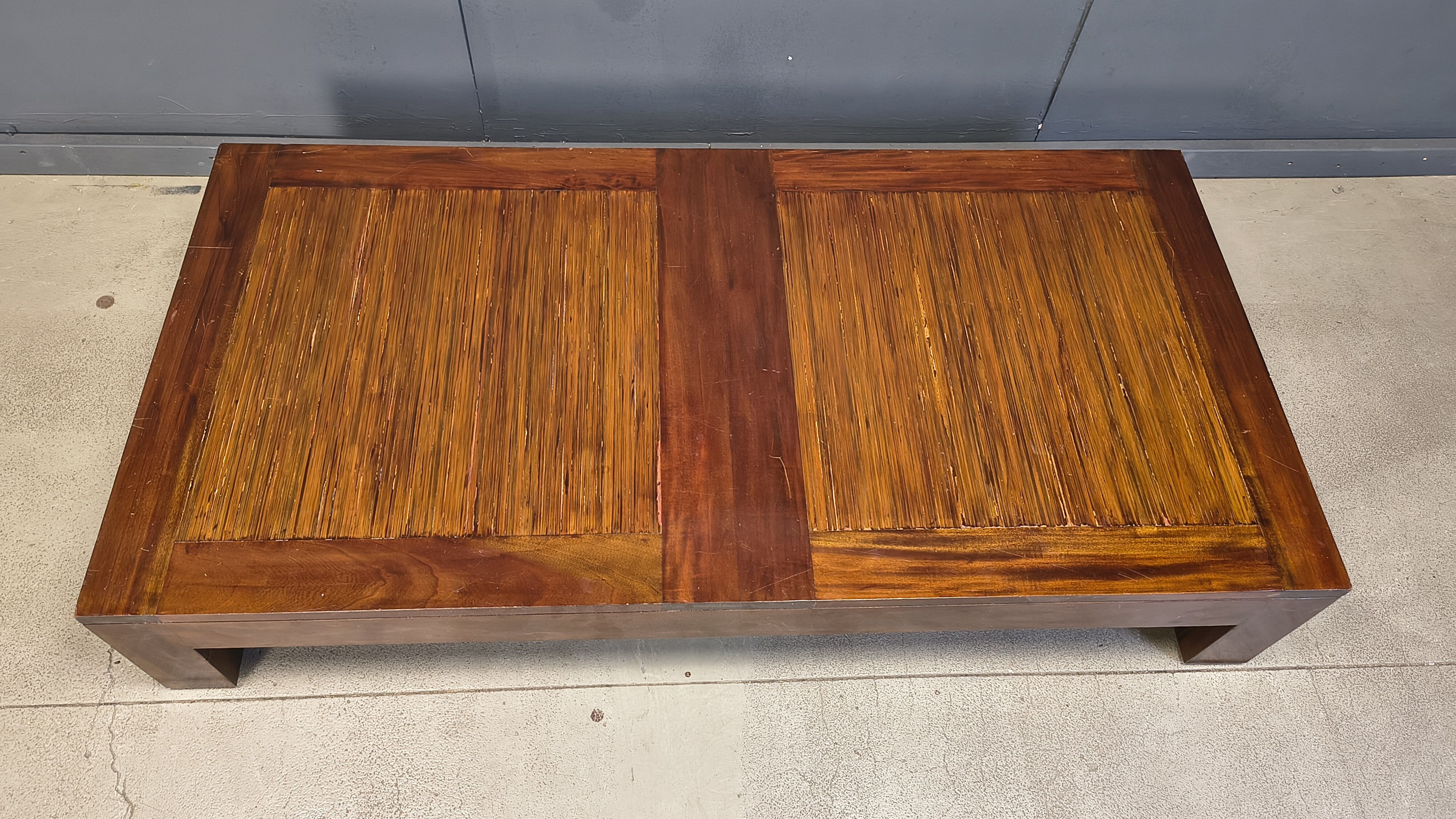 XXL coffee table in bamboo, 1980s