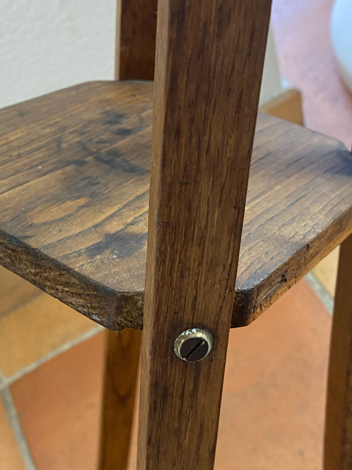 Sellette  en bois, années 50