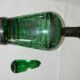 Paire de bouteilles italiennes vertes