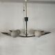 Art deco brass and glass chandelier