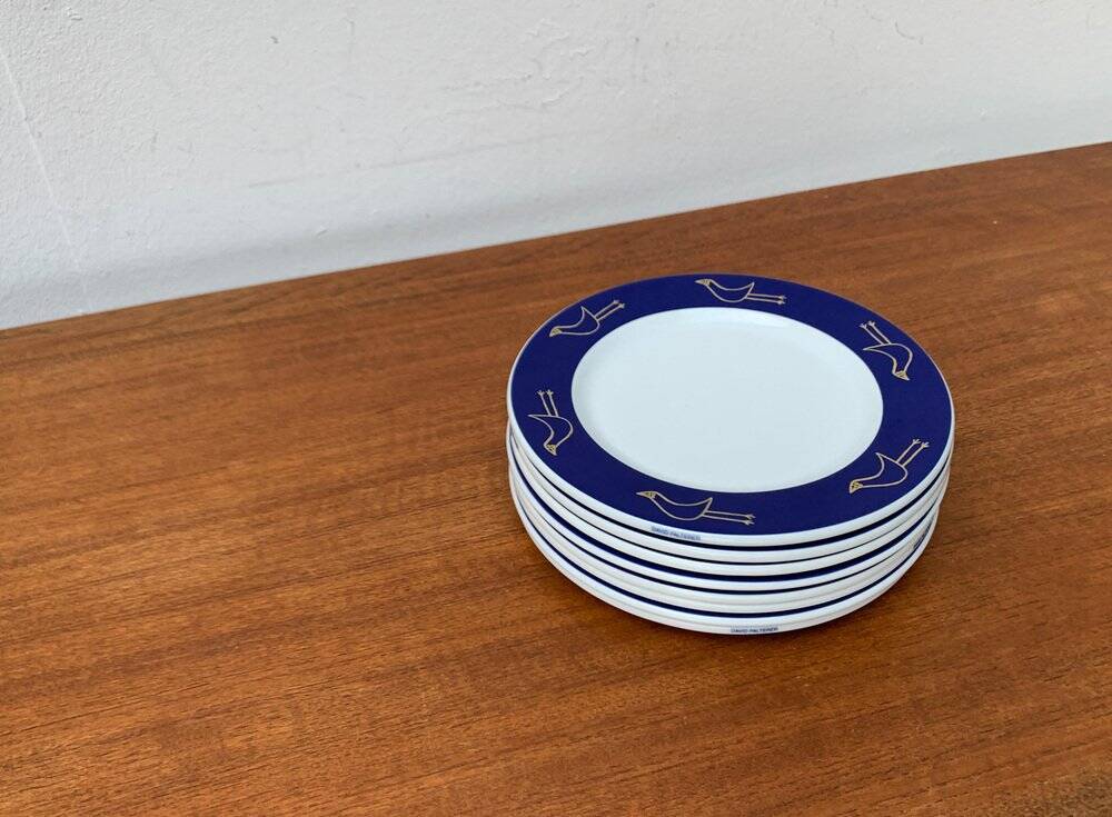 German series of postmodern flying object plates by David Palterer and Sieger Design for Arzberg, 1990s, set of 8.