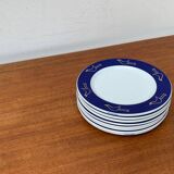 German series of postmodern flying object plates by David Palterer and Sieger Design for Arzberg, 1990s, set of 8.