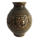 Antique West German Green Ceramic Vase