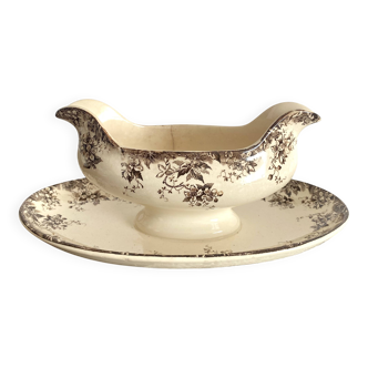 Sarreguemines Alphand ironstone sauceboat